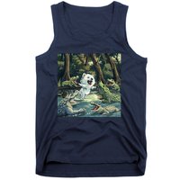 American Eskimo Alligator Fight Tank Top