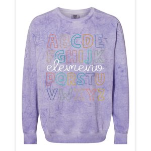 ABC Elemeno Alphabet Kindergarten Teachers Back to School Colorblast Crewneck Sweatshirt