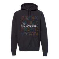 ABC Elemeno Alphabet Kindergarten Teachers Back to School Premium Hoodie