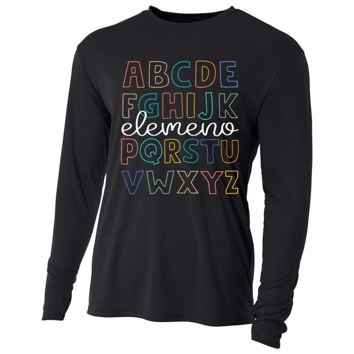 ABC Elemeno Alphabet Kindergarten Teachers Back to School Cooling Performance Long Sleeve Crew