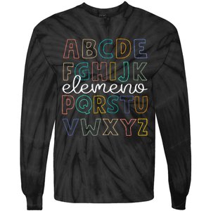 ABC Elemeno Alphabet Kindergarten Teachers Back to School Tie-Dye Long Sleeve Shirt