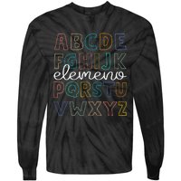 ABC Elemeno Alphabet Kindergarten Teachers Back to School Tie-Dye Long Sleeve Shirt