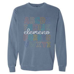 ABC Elemeno Alphabet Kindergarten Teachers Back to School Garment-Dyed Sweatshirt