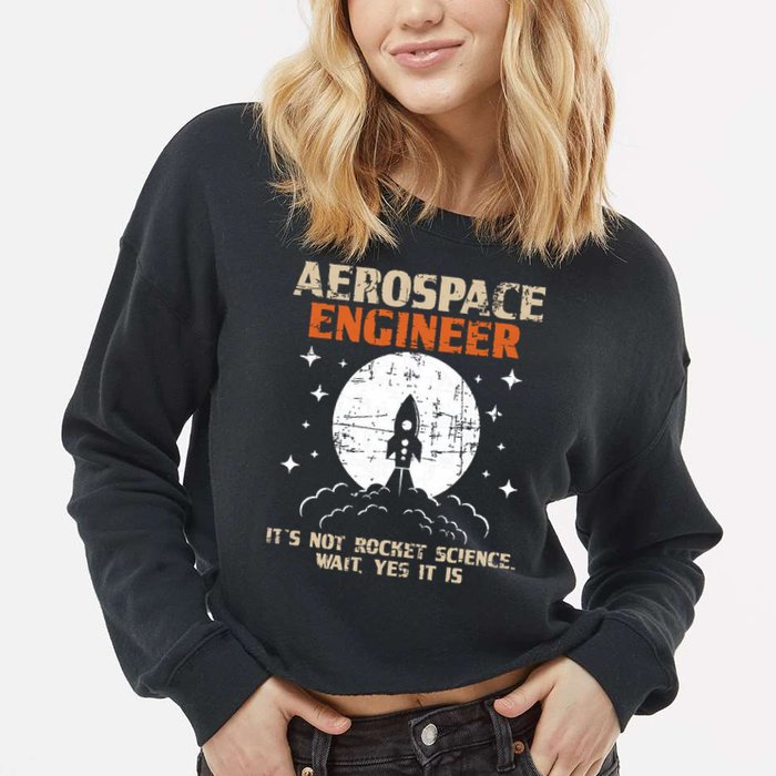Aerospace Engineer Aeronautical Engineering Aviation Lover Cropped Pullover Crew