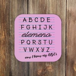 ABC Elemeno Alphabet Kindergarten Preschool Teacher Coaster