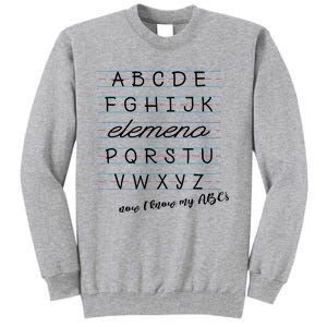 ABC Elemeno Alphabet Kindergarten Preschool Teacher Tall Sweatshirt