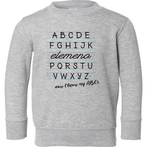 ABC Elemeno Alphabet Kindergarten Preschool Teacher Toddler Sweatshirt