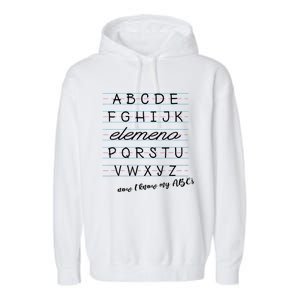 ABC Elemeno Alphabet Kindergarten Preschool Teacher Garment-Dyed Fleece Hoodie