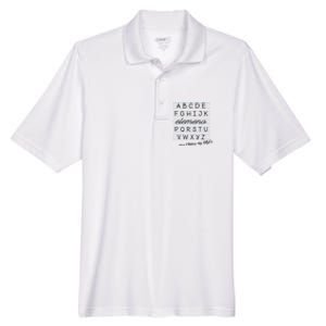 ABC Elemeno Alphabet Kindergarten Preschool Teacher Men's Origin Performance Pique Polo