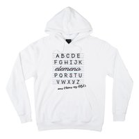 ABC Elemeno Alphabet Kindergarten Preschool Teacher Hoodie