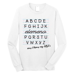 ABC Elemeno Alphabet Kindergarten Preschool Teacher Long Sleeve Shirt