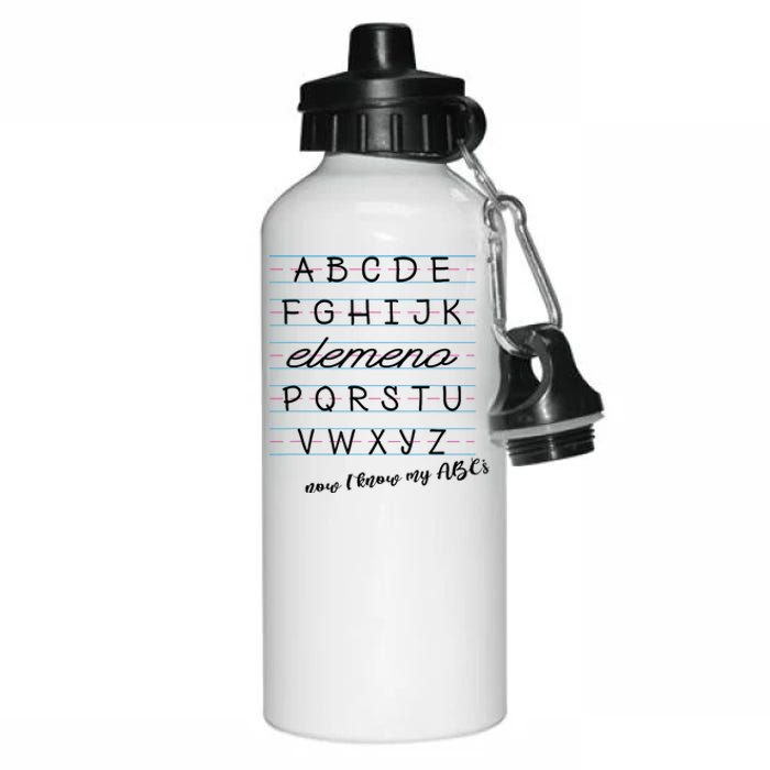 ABC Elemeno Alphabet Kindergarten Preschool Teacher Aluminum Water Bottle