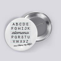 ABC Elemeno Alphabet Kindergarten Preschool Teacher Button