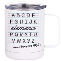 ABC Elemeno Alphabet Kindergarten Preschool Teacher 12 oz Stainless Steel Tumbler Cup