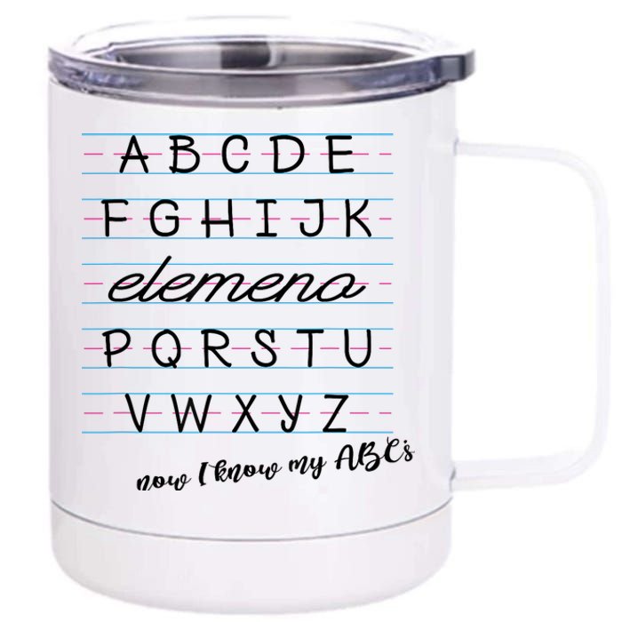 ABC Elemeno Alphabet Kindergarten Preschool Teacher 12 oz Stainless Steel Tumbler Cup