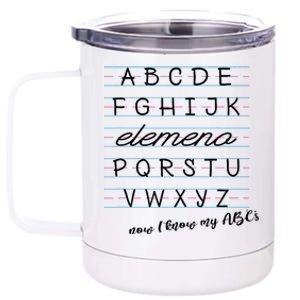 ABC Elemeno Alphabet Kindergarten Preschool Teacher 12 oz Stainless Steel Tumbler Cup