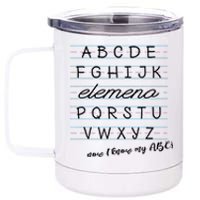 ABC Elemeno Alphabet Kindergarten Preschool Teacher 12 oz Stainless Steel Tumbler Cup