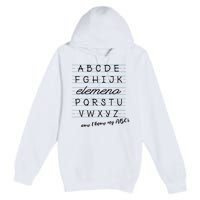 ABC Elemeno Alphabet Kindergarten Preschool Teacher Premium Pullover Hoodie