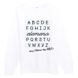 ABC Elemeno Alphabet Kindergarten Preschool Teacher Premium Crewneck Sweatshirt