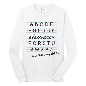 ABC Elemeno Alphabet Kindergarten Preschool Teacher Tall Long Sleeve T-Shirt