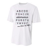 ABC Elemeno Alphabet Kindergarten Preschool Teacher Performance Sprint T-Shirt