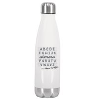 ABC Elemeno Alphabet Kindergarten Preschool Teacher Stainless Steel Insulated Water Bottle