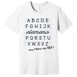 ABC Elemeno Alphabet Kindergarten Preschool Teacher Premium T-Shirt