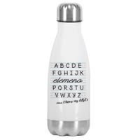 ABC Elemeno Alphabet Kindergarten Preschool Teacher Stainless Steel Insulated Water Bottle