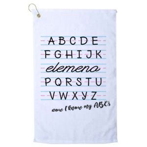 ABC Elemeno Alphabet Kindergarten Preschool Teacher Platinum Collection Golf Towel