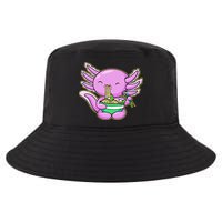 Axolotl Eating A Bowl Of Ramen Anime Funny Cute Cool Comfort Performance Bucket Hat