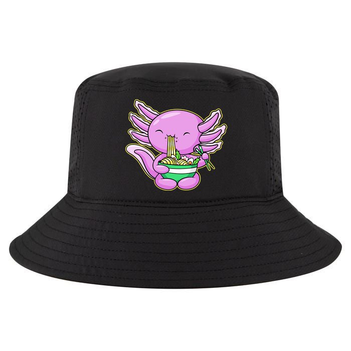 Axolotl Eating A Bowl Of Ramen Anime Funny Cute Cool Comfort Performance Bucket Hat