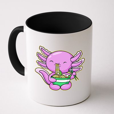 Axolotl Eating A Bowl Of Ramen Anime Funny Cute Coffee Mug