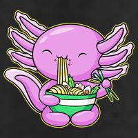 Axolotl Eating A Bowl Of Ramen Anime Funny Cute 11oz C Handle Ceramic Mug