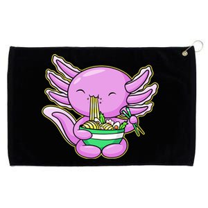 Axolotl Eating A Bowl Of Ramen Anime Funny Cute Grommeted Golf Towel