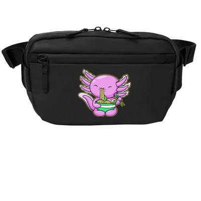 Axolotl Eating A Bowl Of Ramen Anime Funny Cute Crossbody Pack