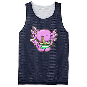 Axolotl Eating A Bowl Of Ramen Anime Funny Cute Mesh Reversible Basketball Jersey Tank