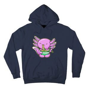 Axolotl Eating A Bowl Of Ramen Anime Funny Cute Tall Hoodie