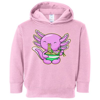 Axolotl Eating A Bowl Of Ramen Anime Funny Cute Toddler Hoodie