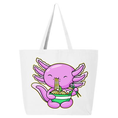 Axolotl Eating A Bowl Of Ramen Anime Funny Cute 25L Jumbo Tote