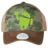 Android Eats Apple Funny Nerd Computer Legacy Tie Dye Trucker Hat