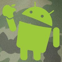 Android Eats Apple Funny Nerd Computer Legacy Tie Dye Trucker Hat