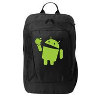 Android Eats Apple Funny Nerd Computer City Backpack