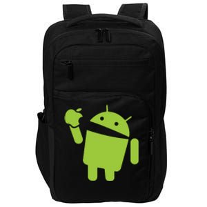 Android Eats Apple Funny Nerd Computer Impact Tech Backpack