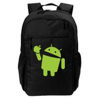 Android Eats Apple Funny Nerd Computer Daily Commute Backpack