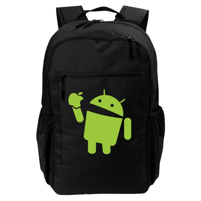 Android Eats Apple Funny Nerd Computer Daily Commute Backpack