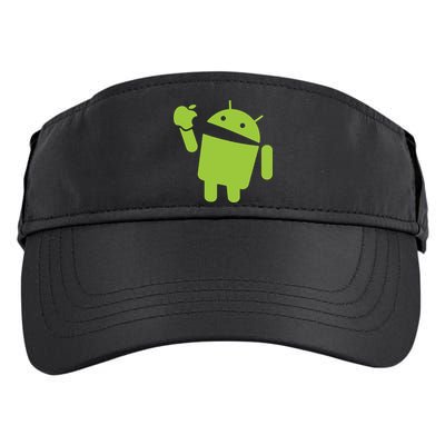 Android Eats Apple Funny Nerd Computer Adult Drive Performance Visor