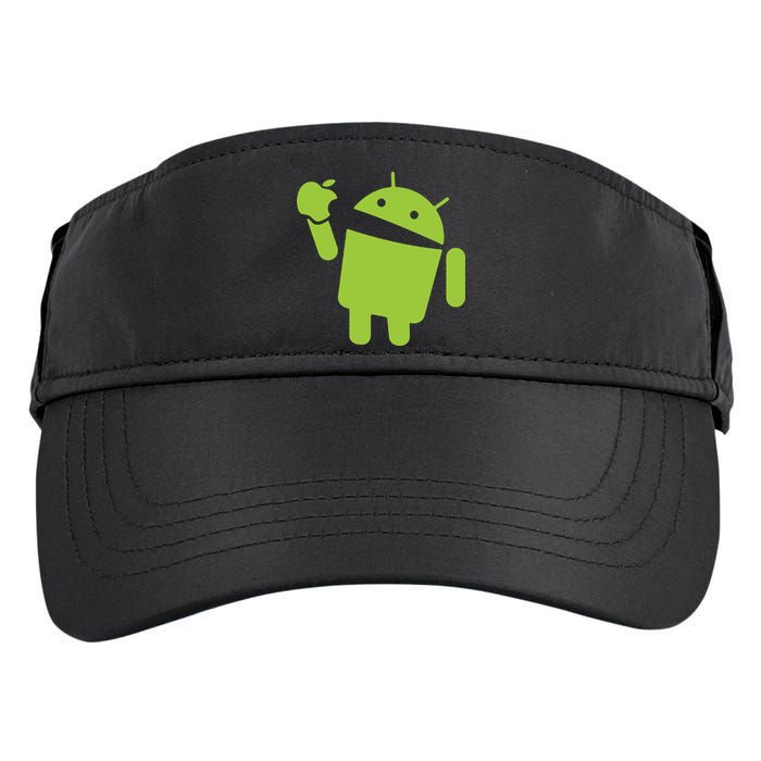 Android Eats Apple Funny Nerd Computer Adult Drive Performance Visor
