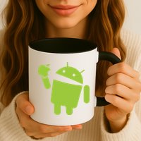 Android Eats Apple Funny Nerd Computer Coffee Mug