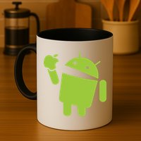 Android Eats Apple Funny Nerd Computer Coffee Mug