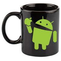 Android Eats Apple Funny Nerd Computer 11oz C Handle Ceramic Mug